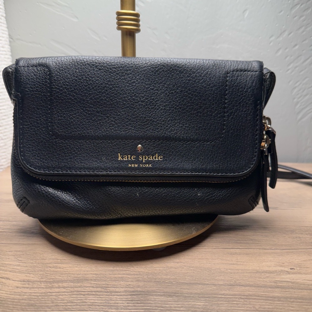 Kate Spade Black Pebbled Leather Crossbody Bag